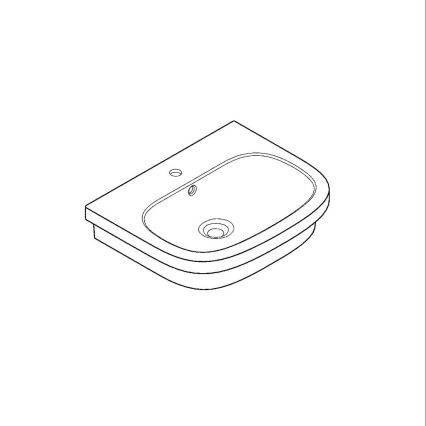 GROHE 39337000 - Umivaonik za ugradnju na radnu ploču EURO CERAMIC 600 × 480 mm keramika/bijela