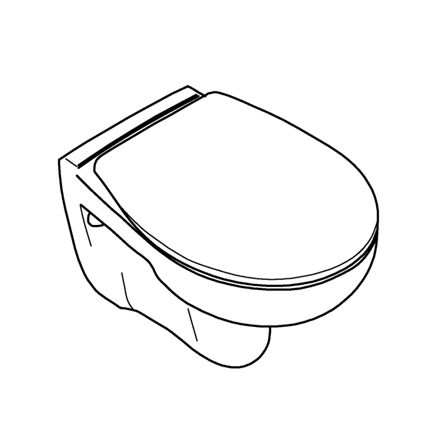 GROHE 39351000 - Zidna WC školjka BAU CERAMIC 53,1 × 36,8 × 36,3 cm keramika/bijela