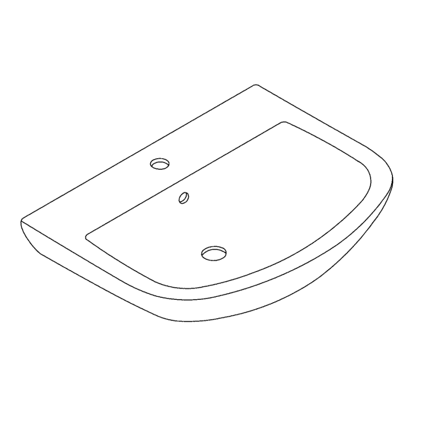 GROHE 39420000 - Viseći umivaonik BAU CERAMIC 646 × 468 mm keramika/bijela