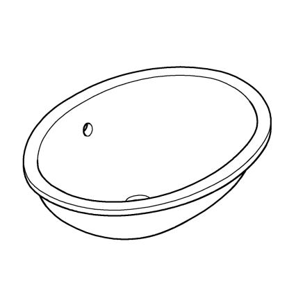 GROHE 39423000 - Ugradbeni umivaonik BAU CERAMIC 560 × 420 mm keramika/bijela