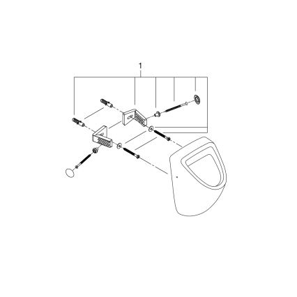 GROHE 39438000 - Pisuar BAU CERAMIC 337 × 355 × 552 mm keramika/bijela