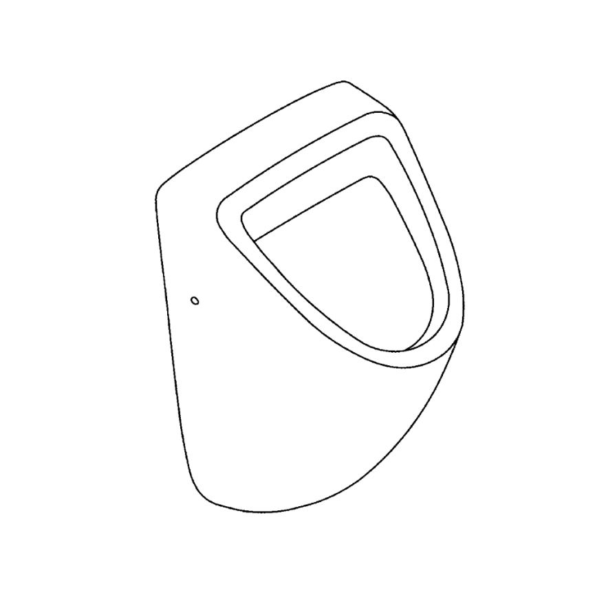 GROHE 39438000 - Pisuar BAU CERAMIC 337 × 355 × 552 mm keramika/bijela