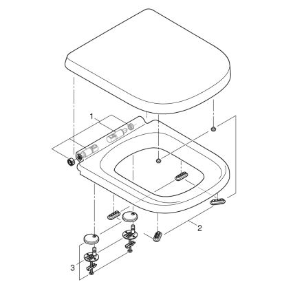 GROHE 39462000 - WC komplet EURO CERAMIC 67,5 x 37,4 x 77,4 cm keramika/bijela