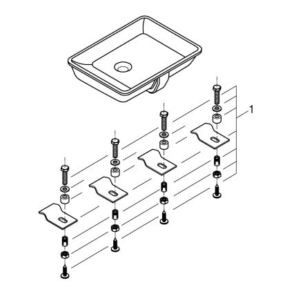 GROHE 3948000H - Umivaonik CUBE CERAMIC 492 × 370 mm keramika/bijela