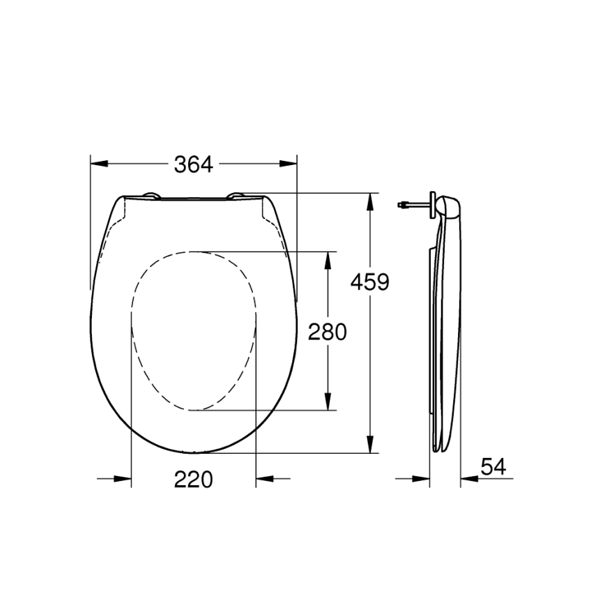 GROHE 39493000 - WC sjedalo BAU CERAMIC čista bijela
