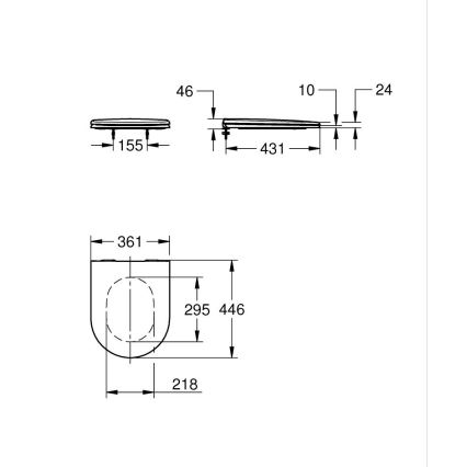 GROHE 39577001 - WC sjedalo ESSENCE, DuroWhite