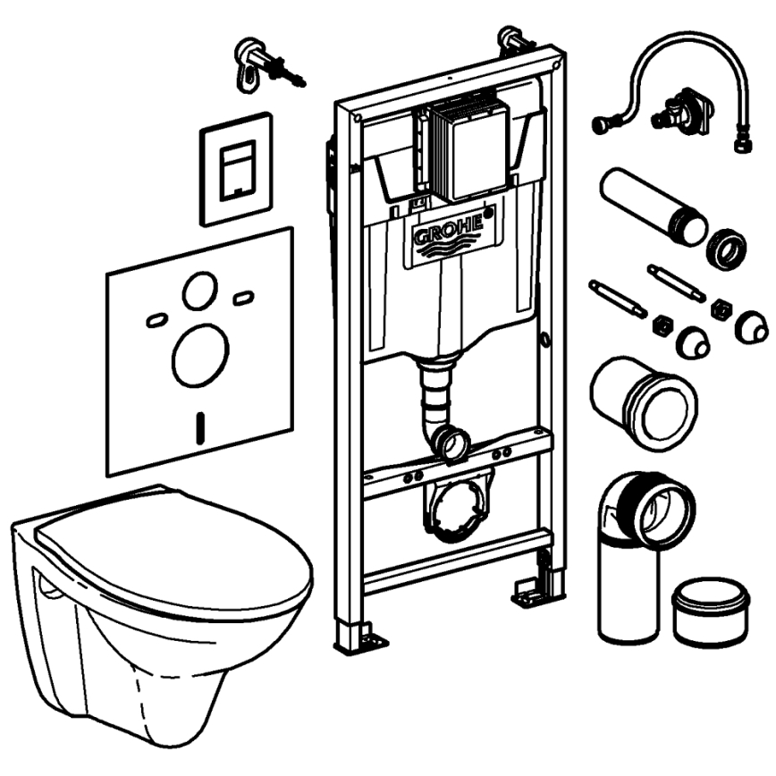 GROHE 39586000 - Set 5 u 1 SOLIDO 1,13 m keramika/bijela