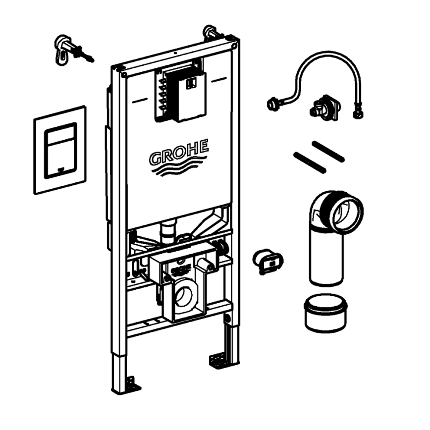 GROHE 39603000 - Komplet 3 u 1 WC RAPID SLX 1,13 m sjajni krom
