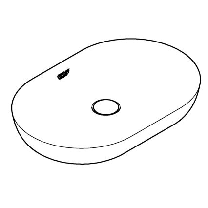 GROHE 3960800H - Umivaonik na ploču ESSENCE 600 × 400 mm keramika/bijela