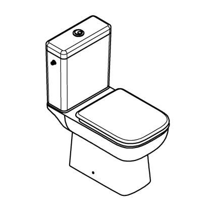 GROHE 39814000 - kombinirani WC komplet START EDGE 825 × 557 × 384 mm keramika/duro-bijela