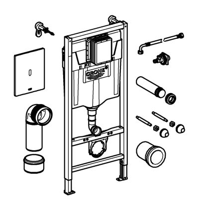 GROHE 39883000 - Predzidna instalacija SOLIDO 1,13 m sjajni krom