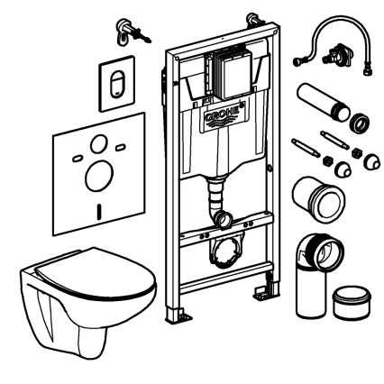 GROHE 39902000 - WC školjka SOLIDO 230 x 500 x 1130 keramika/bijela