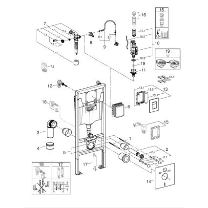 GROHE 39930000 - Set 4 u 1 za WC SOLIDO 1,13 m sjajni krom