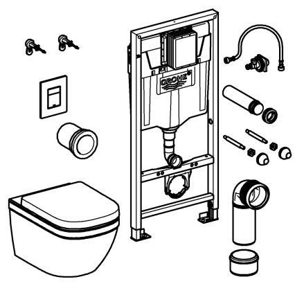 GROHE 39941000 - Set za WC SOLIDO 1,13 m sjajni krom