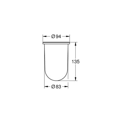 GROHE 40393000 - Zamjenska staklena čaša ESSENTIALS prozirna
