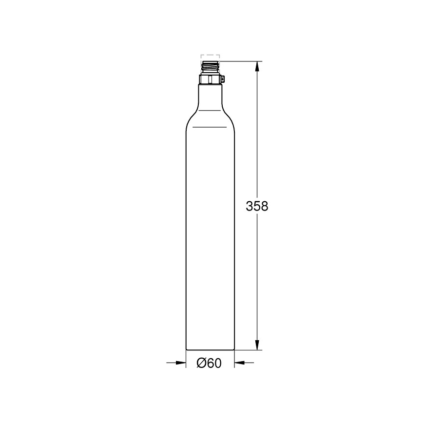 GROHE 40422000 - Boca za karbonizaciju GROHE BLUE 425 g CO2 (4 kom) nehrđajući čelik