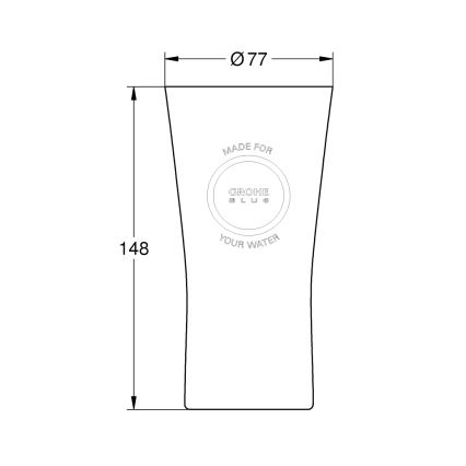 GROHE 40437000 - SET 6x čaše BLUE 250 ml, kristalne/prozirne