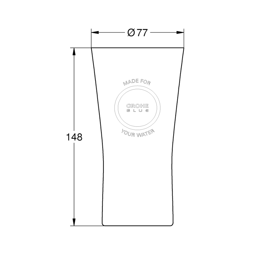 GROHE 40437000 - SET 6x čaše BLUE 250 ml, kristalne/prozirne
