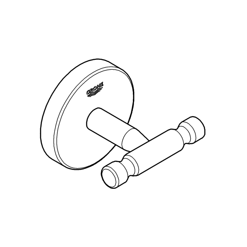 GROHE 40461001 - Kuka za kupaonski ogrtač BAUCOSMOPOLITAN sjajni krom
