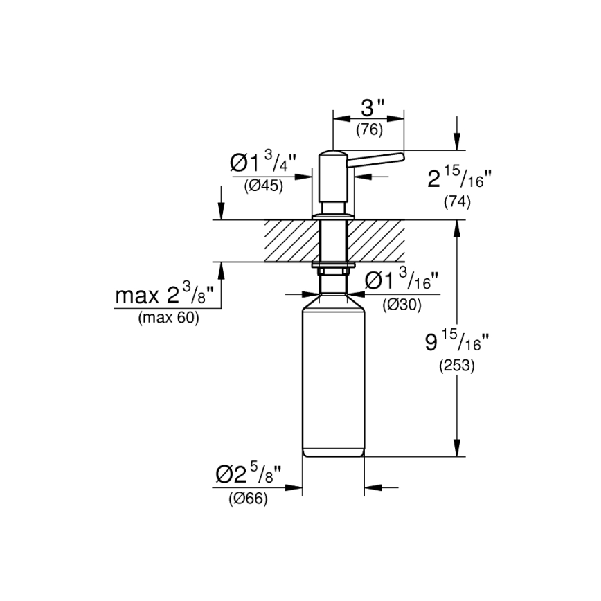 GROHE 40536000 - Dozator tekućeg sapuna CONTEMPORARY 400 ml sjajni krom