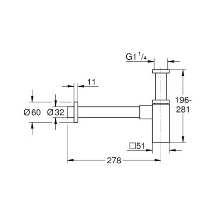 GROHE 40564A00 - Sifon SIFONI grafit