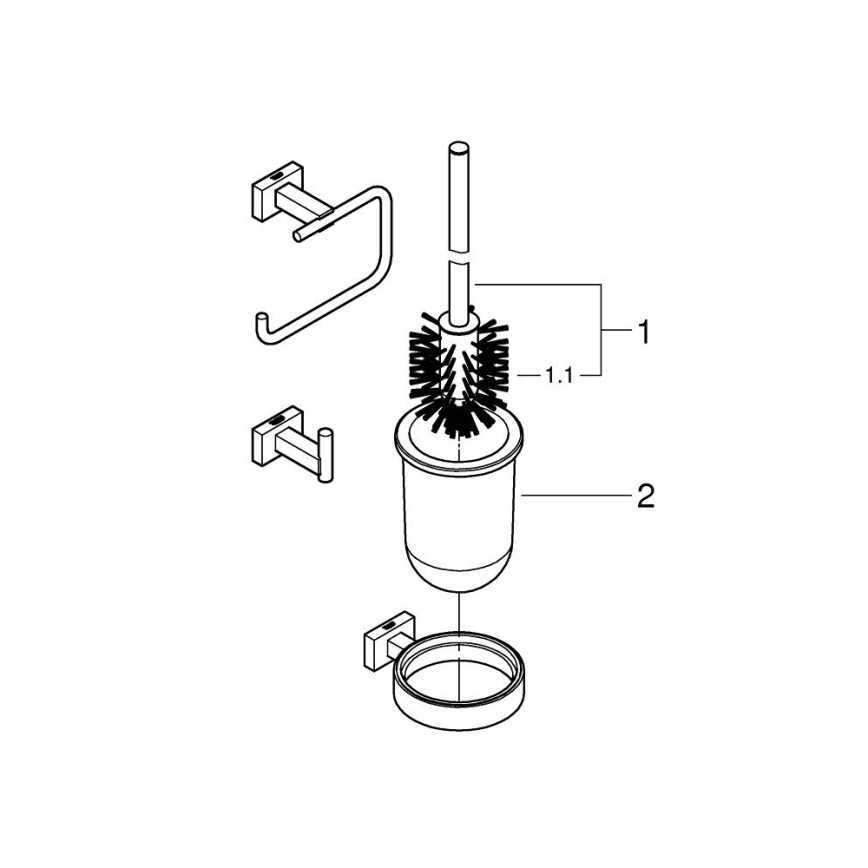 GROHE 40757001 - Set dodataka ESSENTIALS CUBE sjajni krom