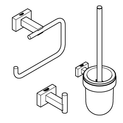 GROHE 40757001 - Set dodataka ESSENTIALS CUBE sjajni krom