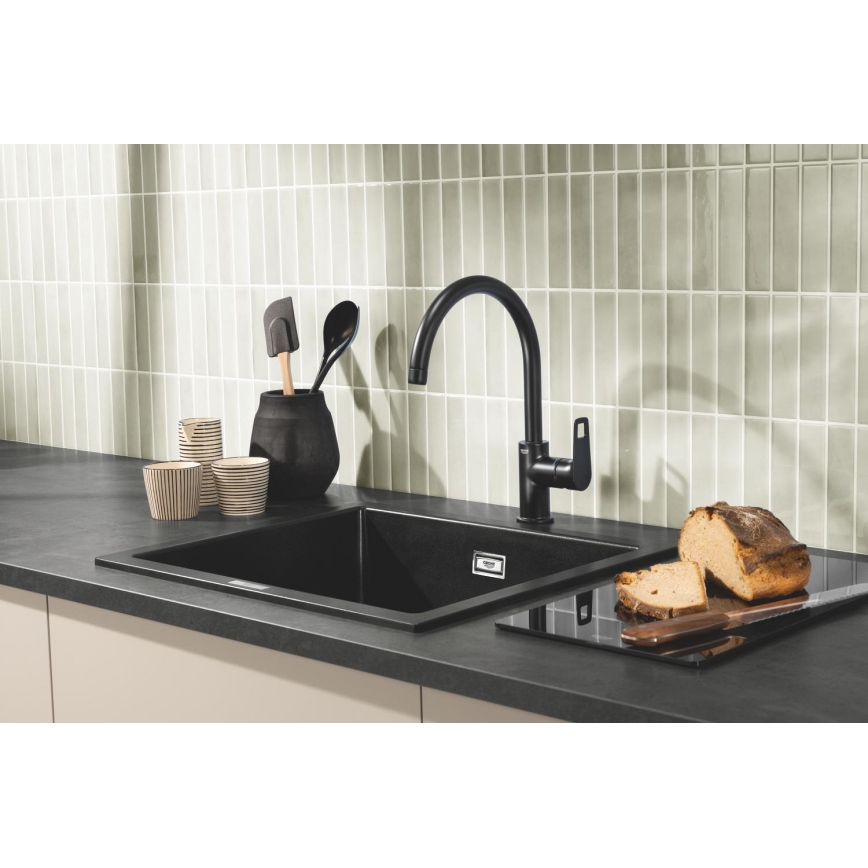 GROHE 40786K00 - Staklena daska 450 × 240 × 19 mm crna