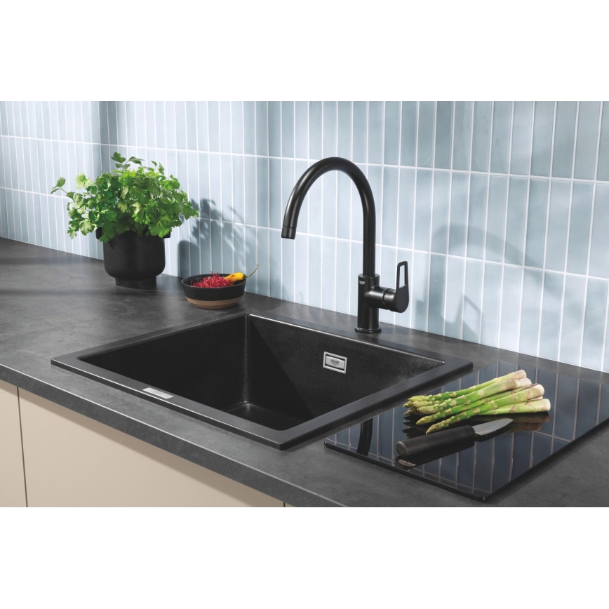 GROHE 40786K00 - Staklena daska 450 × 240 × 19 mm crna