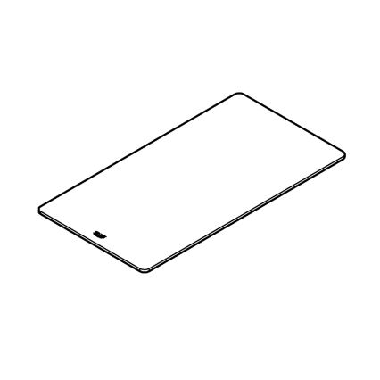 GROHE 40786L00 - Staklena polica 450 × 240 × 19 mm bijela