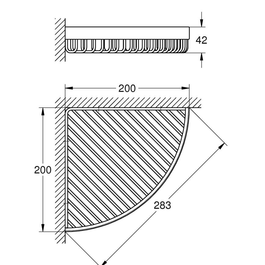 GROHE 40809000 - Žičani držač sapuna SELECTION CUBE 20 × 20 cm sjajni krom
