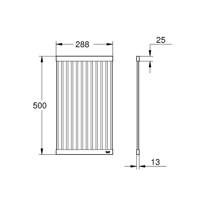 GROHE 40858SD0 - Ocjeđivač za posuđe 500 × 288 mm nehrđajući čelik