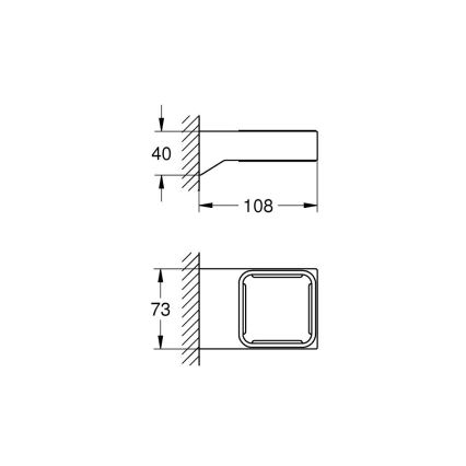 GROHE 40865000 - Držač SELECTION CUBE sjajni krom