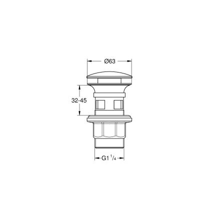 GROHE 40869000 - Odvodni komplet promjera 63 mm, sjajni krom