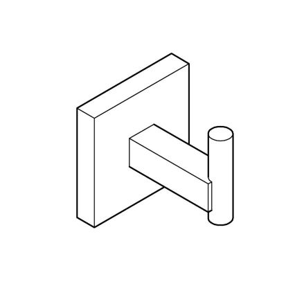 GROHE 40961000 - Kuka za kupaonski ogrtač START CUBE sjajni krom