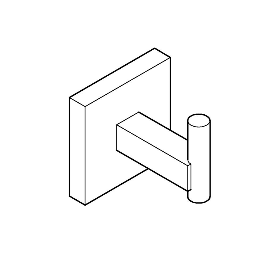 GROHE 40961DC0 - Kuka za kupaonski ogrtač START CUBE, nehrđajući čelik