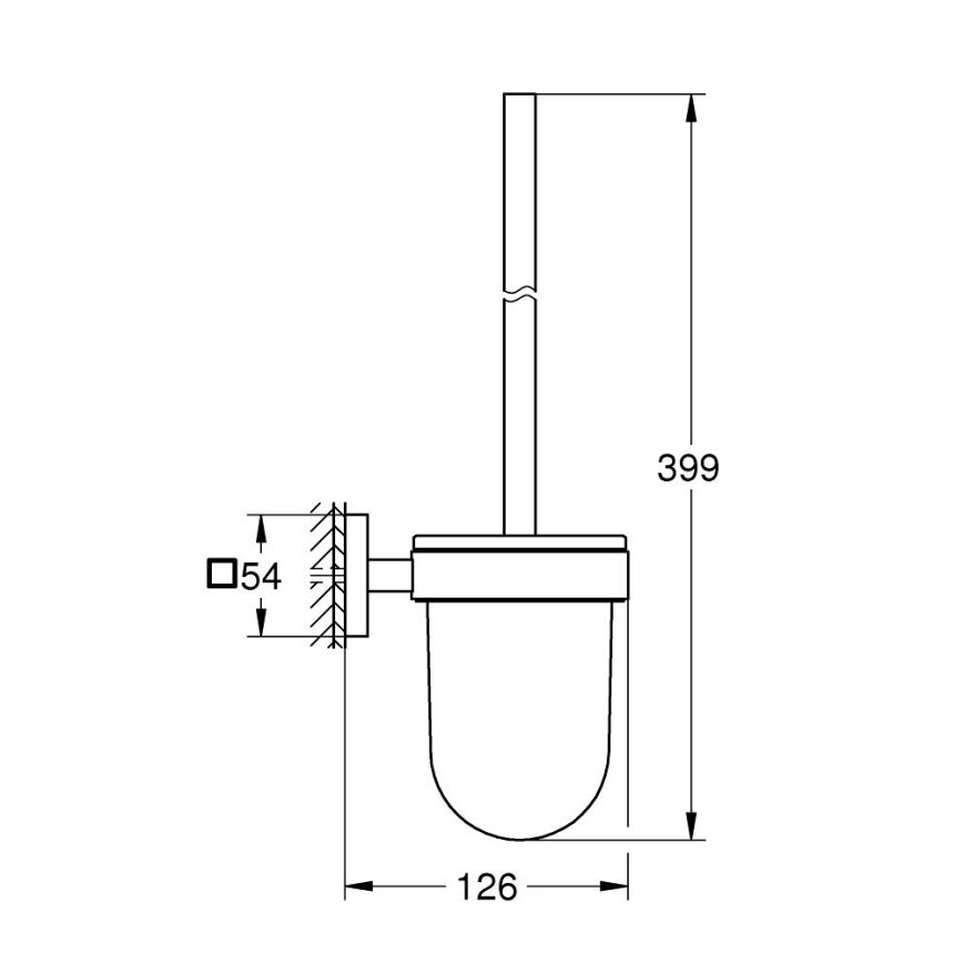 GROHE 40977DC0 - Set za čišćenje WC-a START CUBE od nehrđajućeg čelika