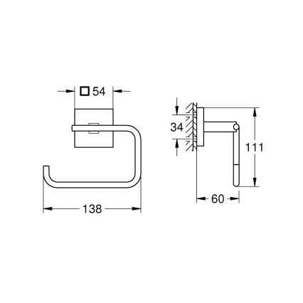 GROHE 40978000 - Držač toaletnog papira START CUBE sjajni krom