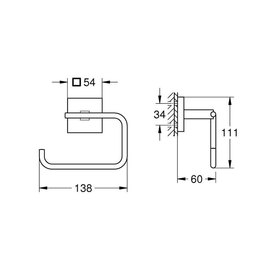 GROHE 409782430 - Držač toaletnog papira START CUBE crni