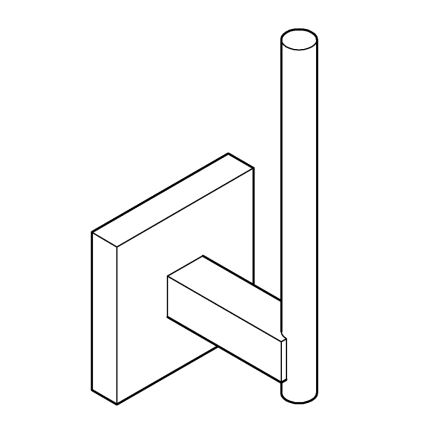 GROHE 409792430 - Držač rezervne role toaletnog papira START CUBE 13,4x6 cm crni