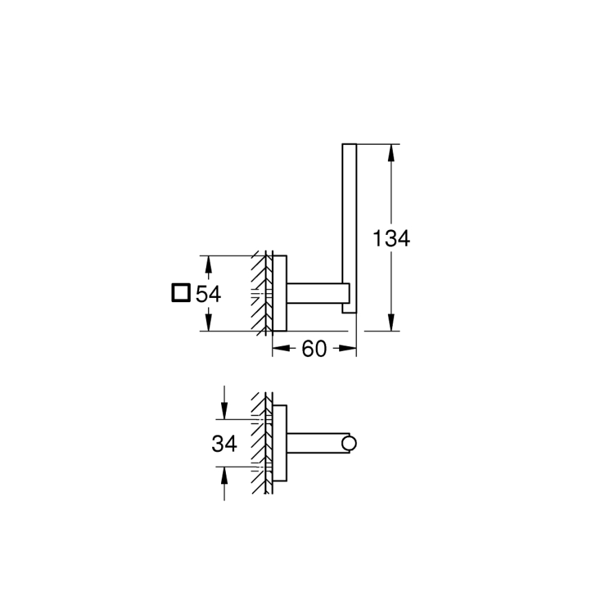 GROHE 40979DC0 - Držač rezervne role toaletnog papira START CUBE sjajni krom