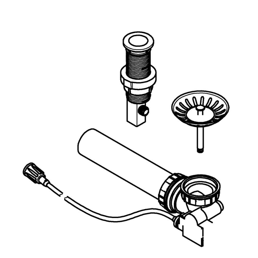 GROHE 40986SD0 - Odvodni komplet za kuhinjske sudopere Ø 35 mm, nehrđajući čelik