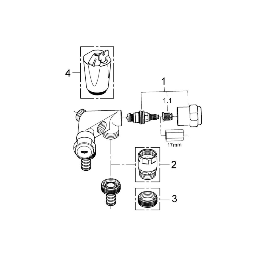 GROHE 41020000 - Dvostruki ventil EGGEMANN 12” sjajni krom