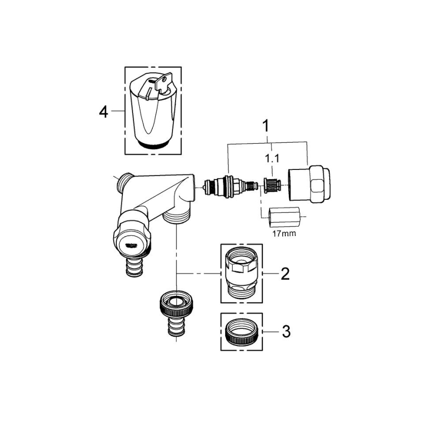 GROHE 41022000 - Dvostruki ventil EGGEMANN DN 15 sjajni krom