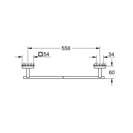 GROHE 410892430 - Držač ručnika 600 mm crni