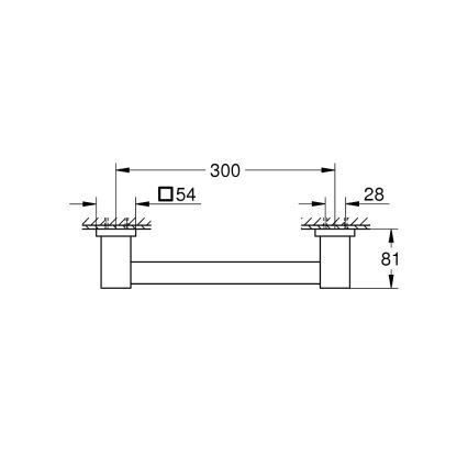 GROHE 41094DC0 - Ručka START CUBE 354 mm, crna