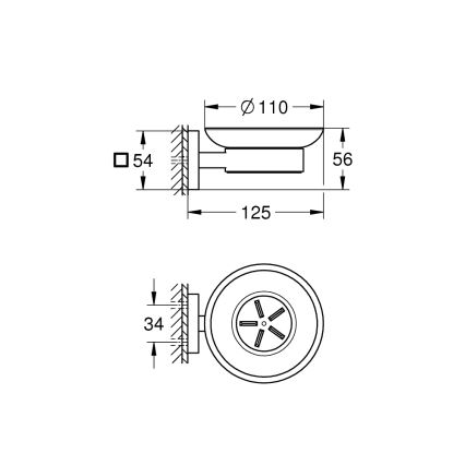 GROHE 41096DC0 - Posudica za sapun START CUBE 110 x 56 x 125 mm od nehrđajućeg čelika