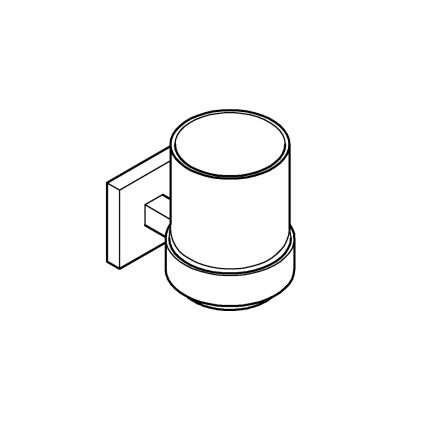 GROHE 410972430 - Staklena čaša s držačem START CUBE crna