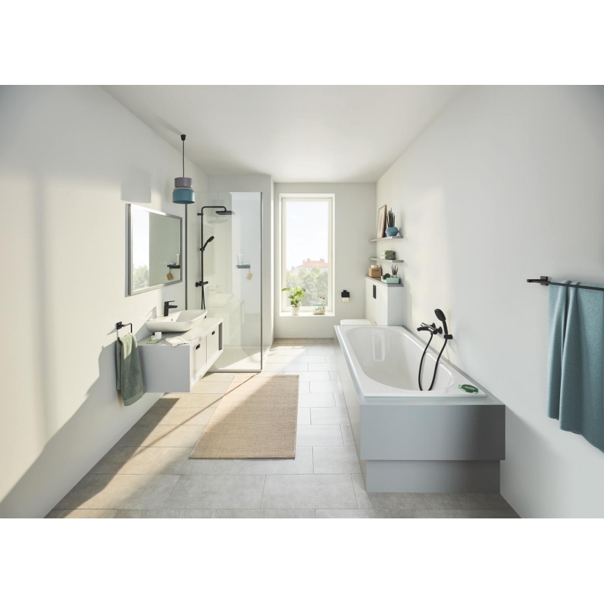 GROHE 411042430 - Dvostruki držač za ručnike START CUBE 654 mm crni