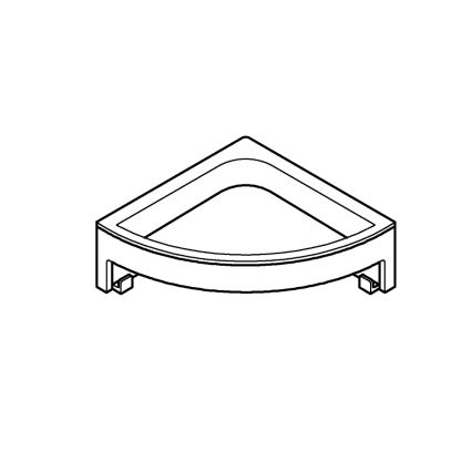 GROHE 41106000 - Ugaona polica za tuš START CUBE 16 cm sjajni krom